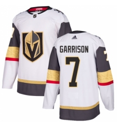Men's Adidas Vegas Golden Knights #7 Jason Garrison Authentic White Away NHL Jersey