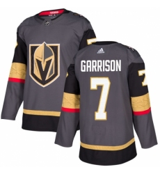 Men's Adidas Vegas Golden Knights #7 Jason Garrison Premier Gray Home NHL Jersey