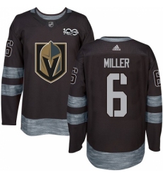 Men's Adidas Vegas Golden Knights #6 Colin Miller Authentic Black 1917-2017 100th Anniversary NHL Jersey