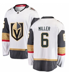 Men's Vegas Golden Knights #6 Colin Miller Authentic White Away Fanatics Branded Breakaway NHL Jersey