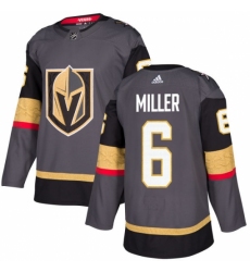 Youth Adidas Vegas Golden Knights #6 Colin Miller Authentic Gray Home NHL Jersey