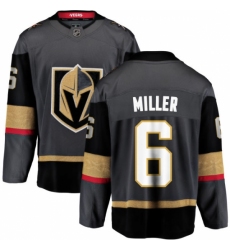 Youth Vegas Golden Knights #6 Colin Miller Authentic Black Home Fanatics Branded Breakaway NHL Jersey