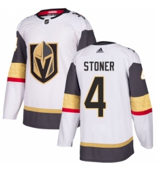 Men's Adidas Vegas Golden Knights #4 Clayton Stoner Authentic White Away NHL Jersey