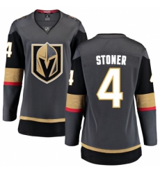 Women's Vegas Golden Knights #4 Clayton Stoner Authentic Black Home Fanatics Branded Breakaway NHL Jersey