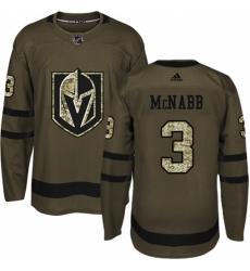Youth Adidas Vegas Golden Knights #3 Brayden McNabb Authentic Green Salute to Service NHL Jersey