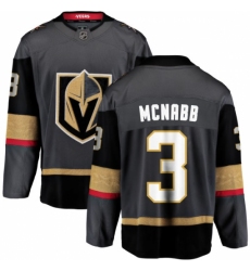 Youth Vegas Golden Knights #3 Brayden McNabb Authentic Black Home Fanatics Branded Breakaway NHL Jersey