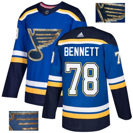 Men's Adidas St. Louis Blues #78 Beau Bennett Authentic Royal Blue Fashion Gold NHL Jersey Men's Adidas St. Louis Blues #78 Beau Bennett Authentic Royal Blue Fashion Gold NHL Jersey