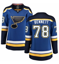 Women's St. Louis Blues #78 Beau Bennett Fanatics Branded Royal Blue Home Breakaway NHL Jersey