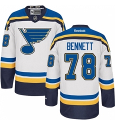 Youth Reebok St. Louis Blues #78 Beau Bennett Authentic White Away NHL Jersey