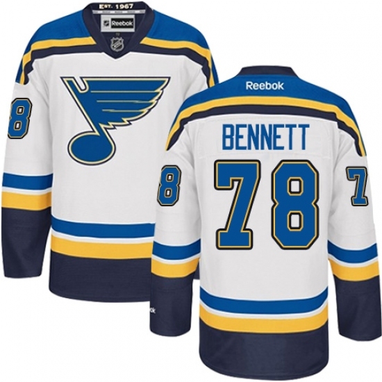 Youth Reebok St. Louis Blues #78 Beau Bennett Authentic White Away NHL Jersey Youth Reebok St. Louis Blues #78 Beau Bennett Authentic White Away NHL Jersey
