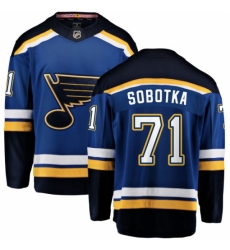Men's St. Louis Blues #71 Vladimir Sobotka Fanatics Branded Royal Blue Home Breakaway NHL Jersey