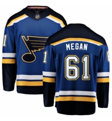 Men's St. Louis Blues #61 Wade Megan Fanatics Branded Royal Blue Home Breakaway NHL Jersey