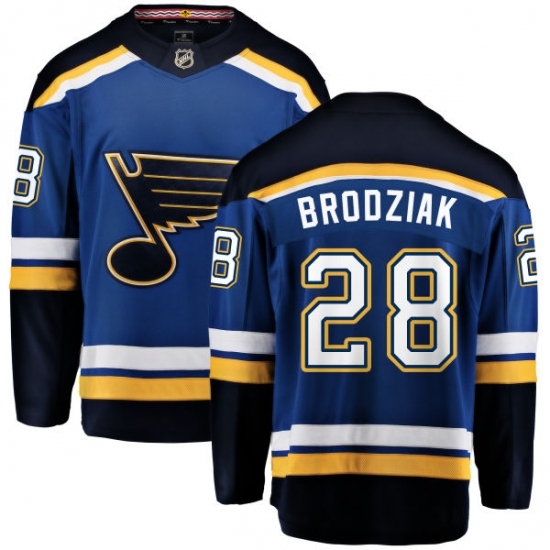 Youth St. Louis Blues #28 Kyle Brodziak Fanatics Branded Royal Blue Home Breakaway NHL Jersey Youth St. Louis Blues #28 Kyle Brodziak Fanatics Branded Royal Blue Home Breakaway NHL Jersey