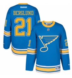 Men's Reebok St. Louis Blues #21 Patrik Berglund Authentic Blue 2017 Winter Classic NHL Jersey