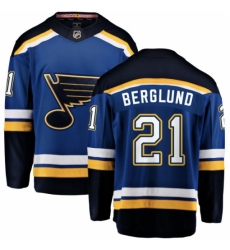 Men's St. Louis Blues #21 Patrik Berglund Fanatics Branded Royal Blue Home Breakaway NHL Jersey