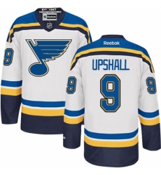 Men's Reebok St. Louis Blues #9 Scottie Upshall Authentic White Away NHL Jersey