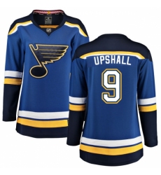 Women's St. Louis Blues #9 Scottie Upshall Fanatics Branded Royal Blue Home Breakaway NHL Jersey