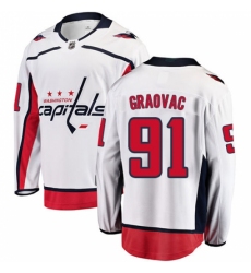 Men's Washington Capitals #91 Tyler Graovac Fanatics Branded White Away Breakaway NHL Jersey