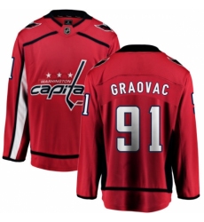 Youth Washington Capitals #91 Tyler Graovac Fanatics Branded Red Home Breakaway NHL Jersey