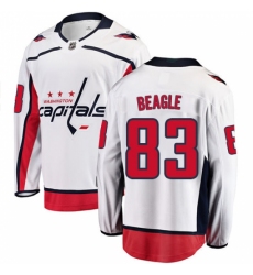 Men's Washington Capitals #83 Jay Beagle Fanatics Branded White Away Breakaway NHL Jersey