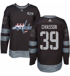 Men's Adidas Washington Capitals #39 Alex Chiasson Authentic Black 1917-2017 100th Anniversary NHL Jersey