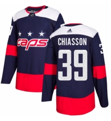Men's Adidas Washington Capitals #39 Alex Chiasson Authentic Navy Blue 2018 Stadium Series NHL Jersey