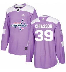 Men's Adidas Washington Capitals #39 Alex Chiasson Authentic Purple Fights Cancer Practice NHL Jersey
