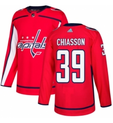 Men's Adidas Washington Capitals #39 Alex Chiasson Premier Red Home NHL Jersey