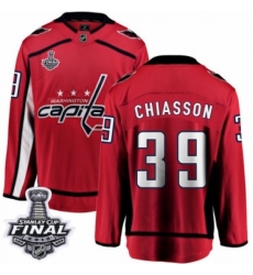 Men's Washington Capitals #39 Alex Chiasson Fanatics Branded Red Home Breakaway 2018 Stanley Cup Final NHL Jersey