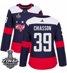 Women's Adidas Washington Capitals #39 Alex Chiasson Authentic Navy Blue 2018 Stadium Series 2018 Stanley Cup Final NHL Jersey
