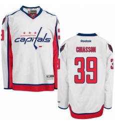 Youth Reebok Washington Capitals #39 Alex Chiasson Authentic White Away NHL Jersey