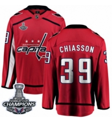 Youth Washington Capitals #39 Alex Chiasson Fanatics Branded Red Home Breakaway 2018 Stanley Cup Final Champions NHL Jersey