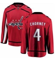 Men's Washington Capitals #4 Taylor Chorney Fanatics Branded Red Home Breakaway NHL Jersey
