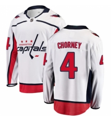Men's Washington Capitals #4 Taylor Chorney Fanatics Branded White Away Breakaway NHL Jersey