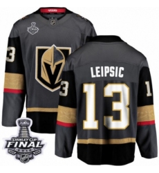Men's Vegas Golden Knights #13 Brendan Leipsic Authentic Black Home Fanatics Branded Breakaway 2018 Stanley Cup Final NHL Jersey