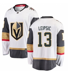 Youth Vegas Golden Knights #13 Brendan Leipsic Authentic White Away Fanatics Branded Breakaway NHL Jersey
