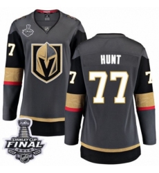 Women's Vegas Golden Knights #77 Brad Hunt Authentic Black Home Fanatics Branded Breakaway 2018 Stanley Cup Final NHL Jersey