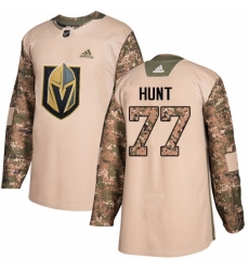 Youth Adidas Vegas Golden Knights #77 Brad Hunt Authentic Camo Veterans Day Practice NHL Jersey