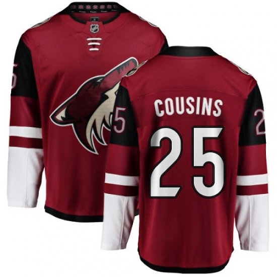 Men's Arizona Coyotes #25 Nick Cousins Authentic Burgundy Red Home Fanatics Branded Breakaway NHL Jersey Men's Arizona Coyotes #25 Nick Cousins Authentic Burgundy Red Home Fanatics Branded Breakaway NHL Jersey