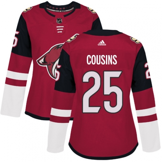 Women's Adidas Arizona Coyotes #25 Nick Cousins Premier Burgundy Red Home NHL Jersey Women's Adidas Arizona Coyotes #25 Nick Cousins Premier Burgundy Red Home NHL Jersey