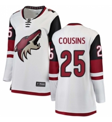 Women's Arizona Coyotes #25 Nick Cousins Authentic White Away Fanatics Branded Breakaway NHL Jersey Women's Arizona Coyotes #25 Nick Cousins Authentic White Away Fanatics Branded Breakaway NHL Jersey