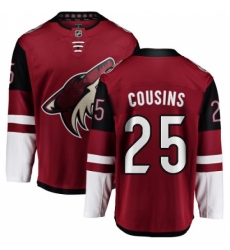 Youth Arizona Coyotes #25 Nick Cousins Authentic Burgundy Red Home Fanatics Branded Breakaway NHL Jersey