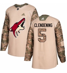 Men's Adidas Arizona Coyotes #5 Adam Clendening Authentic Camo Veterans Day Practice NHL Jersey Men's Adidas Arizona Coyotes #5 Adam Clendening Authentic Camo Veterans Day Practice NHL Jersey