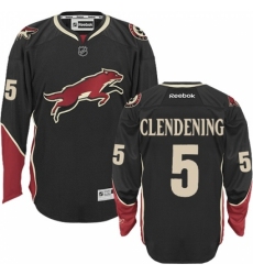 Women's Reebok Arizona Coyotes #5 Adam Clendening Authentic Black Third NHL Jersey Women's Reebok Arizona Coyotes #5 Adam Clendening Authentic Black Third NHL Jersey