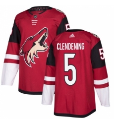 Youth Adidas Arizona Coyotes #5 Adam Clendening Premier Burgundy Red Home NHL Jersey Youth Adidas Arizona Coyotes #5 Adam Clendening Premier Burgundy Red Home NHL Jersey