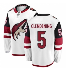 Youth Arizona Coyotes #5 Adam Clendening Authentic White Away Fanatics Branded Breakaway NHL Jersey Youth Arizona Coyotes #5 Adam Clendening Authentic White Away Fanatics Branded Breakaway NHL Jersey