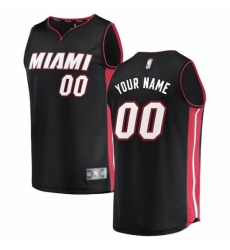 Men's Miami Heat Fanatics Branded Black Fast Break Custom Replica Jersey - Icon Edition