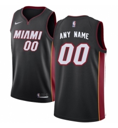 Men's Miami Heat Nike Black Swingman Custom Jersey - Icon Edition