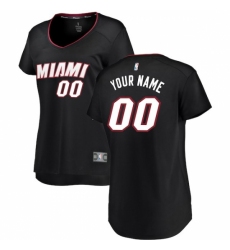 Women's Miami Heat Fanatics Branded Black Fast Break Custom Jersey - Icon Edition