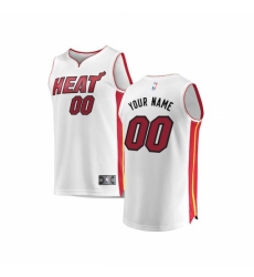 Youth Miami Heat Fanatics Branded White Fast Break Custom Replica Jersey - Association Edition